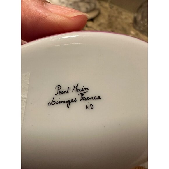 VTG Limoges ND Peint Main Hand-Painted Porcelain Trinket Box Sienna Cat signed - Picture 3 of 16